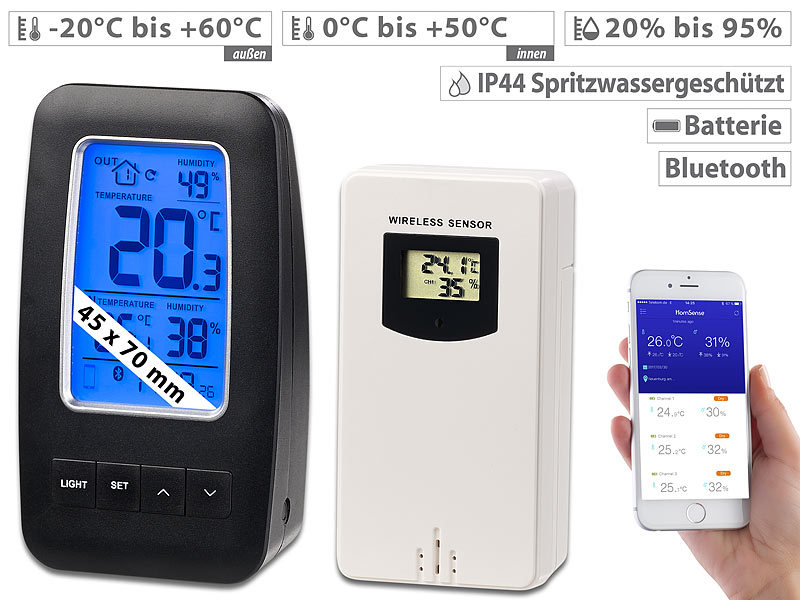 ; Wetterstationen mit Farb-Display, Funkuhr und Außensensor Wetterstationen mit Farb-Display, Funkuhr und Außensensor 
