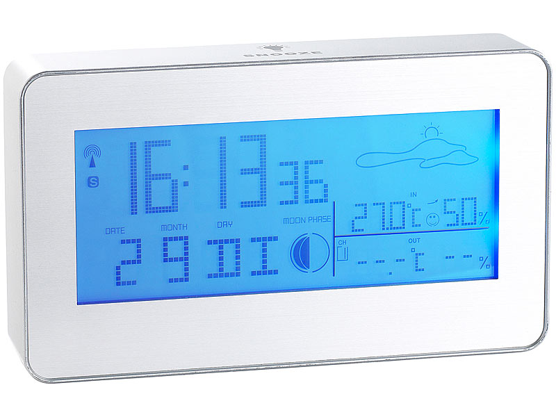 ; Wetterstationen mit Farb-Display, Funkuhr und Außensensor Wetterstationen mit Farb-Display, Funkuhr und Außensensor 