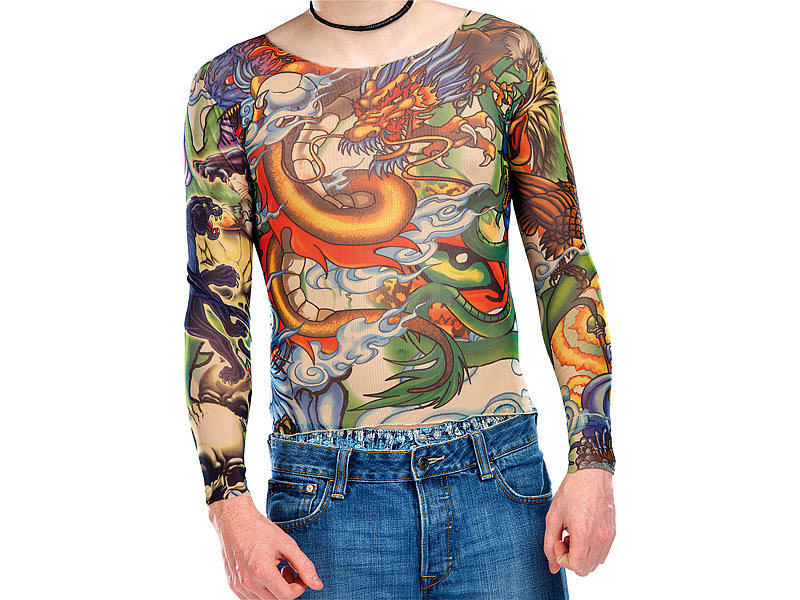 ; Tattoo Haut-Shirts für Damen und Herren Ärmel Effekte Tshirts Tattoo Haut-Shirts für Damen und Herren Ärmel Effekte Tshirts 