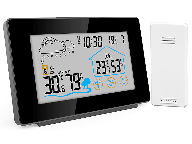 ; Funk-Wetterstationen mit Außensensor, WLAN und App 