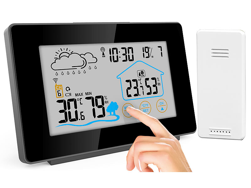 ; Funk-Wetterstationen mit Außensensor, WLAN und App 