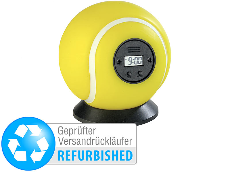 ; Funk-Wecker mit 2 Weckzeiten, USB-Ladestation und Thermometer 