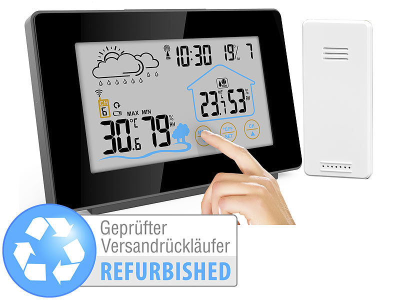 ; Funk-Wetterstationen mit Außensensor, WLAN und App 