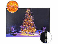 infactory LEDbilder, Bild beleuchtet Weihnachten, Leinwand Bild