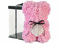 infactory Rosenbär mit Box, Rosen Teddybär für Muttertag