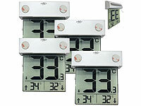 infactory Solar Thermometer, Außenthermometer Digital groß