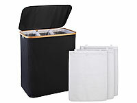 infactory Wäschesammler, Aufbewahrungs-Box, Wäschekorb für Badezimmer