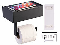 infactory Toilettenpapierhalter, Toilettenpapierhalter mit Ablage; Fun-Toilettenpapier-Rollen Fun-Toilettenpapier-Rollen Fun-Toilettenpapier-Rollen