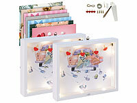 infactory Hochzeits-Spardose, LED-Spardose, personalisierte Spardose