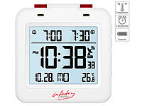 infactory Dcf Uhr, Wecker Batterie, Reise Wecker; Wetterstationen mit Farb-Display, Funkuhr und Außensensor Wetterstationen mit Farb-Display, Funkuhr und Außensensor Wetterstationen mit Farb-Display, Funkuhr und Außensensor Wetterstationen mit Farb-Display, Funkuhr und Außensensor 