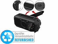 infactory Solar Kurbelradio, Kurbelradio mit Solarpanel