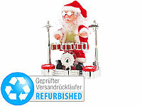 infactory Weihnachtsmann LED, Musik-Nikolaus, Weinachtsmann Decos