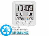 infactory Baduhr wasserdicht, Badezimmeruhren mit Thermometer