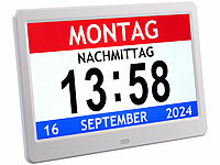 infactory Wanduhr, Digital Weck Uhr Mit Kalender, Wanduhr groß modern; Wetterstationen mit Farb-Display, Funkuhr und Außensensor Wetterstationen mit Farb-Display, Funkuhr und Außensensor Wetterstationen mit Farb-Display, Funkuhr und Außensensor