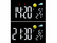 ; Wetterstationen mit Farb-Display, Funkuhr und Außensensor Wetterstationen mit Farb-Display, Funkuhr und Außensensor Wetterstationen mit Farb-Display, Funkuhr und Außensensor Wetterstationen mit Farb-Display, Funkuhr und Außensensor 