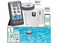 infactory Teichthermometer, Thermometer Pool, Poolthermometer App; Wetterstationen mit Farb-Display, Funkuhr und Außensensor Wetterstationen mit Farb-Display, Funkuhr und Außensensor Wetterstationen mit Farb-Display, Funkuhr und Außensensor Wetterstationen mit Farb-Display, Funkuhr und Außensensor 