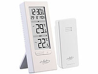 infactory Funkthermometer, Funkthermometer mit Außensensor; Wetterstationen mit Farb-Display, Funkuhr und Außensensor Wetterstationen mit Farb-Display, Funkuhr und Außensensor Wetterstationen mit Farb-Display, Funkuhr und Außensensor 