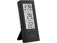 infactory Gartenthermometer, Funk-Thermometer mit Außensensoren; Wetterstationen mit Farb-Display, Funkuhr und Außensensor Wetterstationen mit Farb-Display, Funkuhr und Außensensor Wetterstationen mit Farb-Display, Funkuhr und Außensensor 