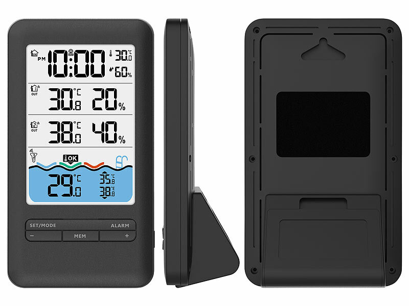 ; Wetterstationen mit Farb-Display, Funkuhr und Außensensor Wetterstationen mit Farb-Display, Funkuhr und Außensensor Wetterstationen mit Farb-Display, Funkuhr und Außensensor Wetterstationen mit Farb-Display, Funkuhr und Außensensor 