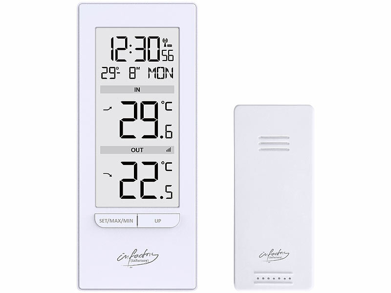 ; Wetterstationen mit Farb-Display, Funkuhr und Außensensor Wetterstationen mit Farb-Display, Funkuhr und Außensensor Wetterstationen mit Farb-Display, Funkuhr und Außensensor 