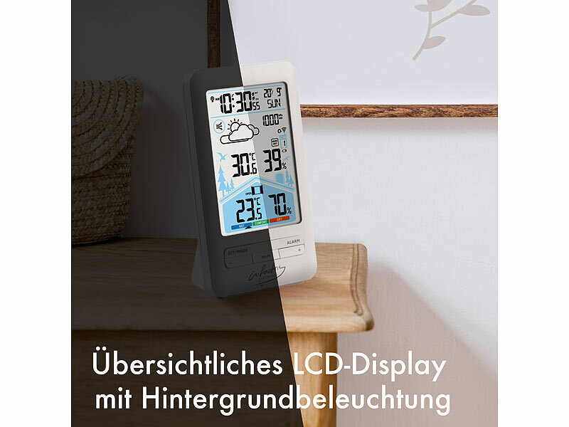 ; Wetterstationen mit Farb-Display, Funkuhr und Außensensor Wetterstationen mit Farb-Display, Funkuhr und Außensensor Wetterstationen mit Farb-Display, Funkuhr und Außensensor 